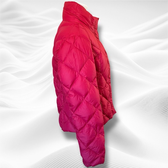 NWOT Eddie Bauer Goose Dow Red EB700 Quilted Puffer Jacket Size Small - Picture 4 of 12
